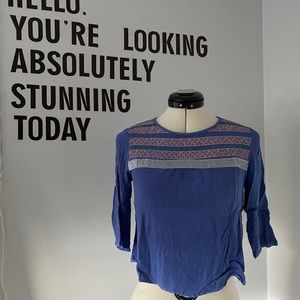 Fancy blue blouse